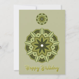 Motif Birthday Flat Greeting Card