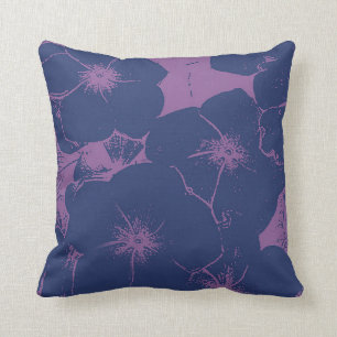 Motif Blue Mauve Floral Cushion