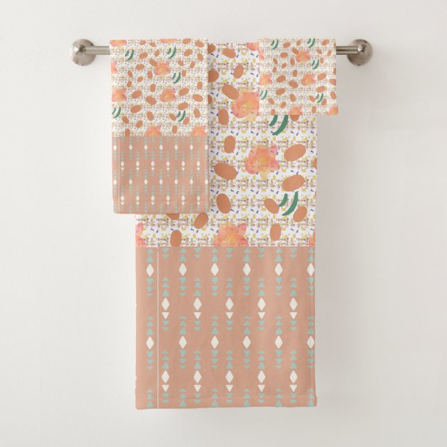  Motif Caramel Beads Towel Set  (Insitu)