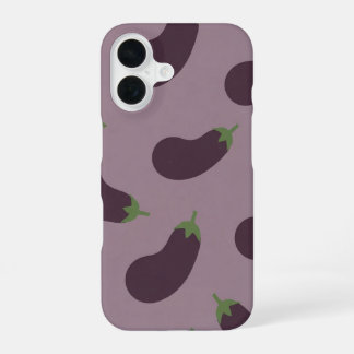 Motif d'Aubergines Entières Vintage iPhone 16 Case
