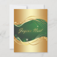 Motif de Noël or avec fond vert