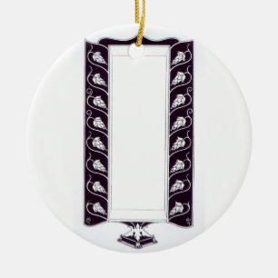 Motif design, probably from 'Le Morte d'Arthur', c Ceramic Tree Decoration