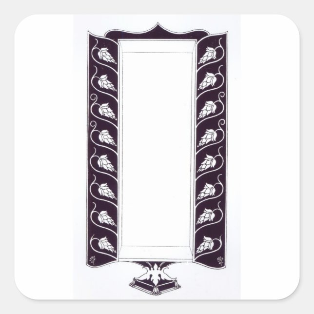 Motif design, probably from 'Le Morte d'Arthur', c Square Sticker (Front)