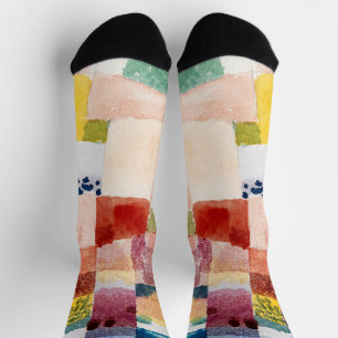 Motif from Hammamet by Paul Klee, Abstract Art Socks