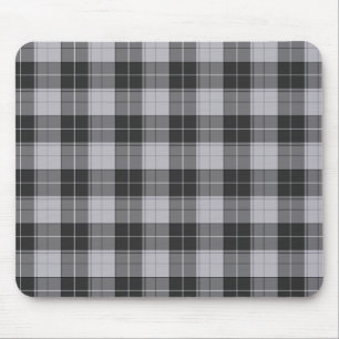 Motif tartan simple en gris mouse mat