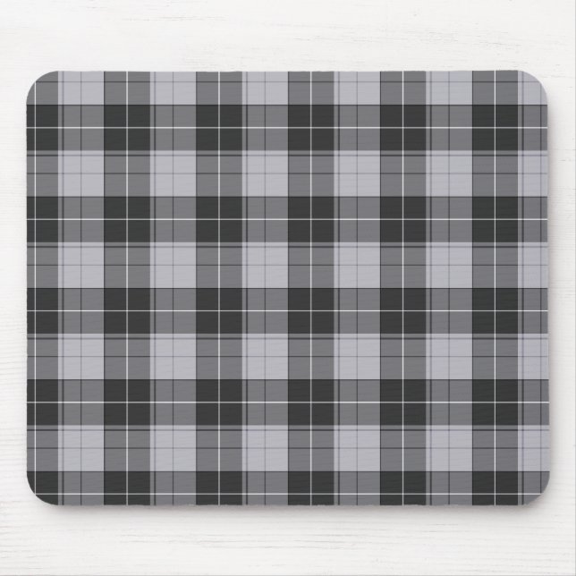 Motif tartan simple en gris mouse mat (Front)