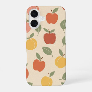 Motif Vintage aux Pommes et Pêches iPhone 16 Case
