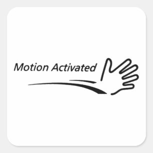 Motion Activated Square Sticker