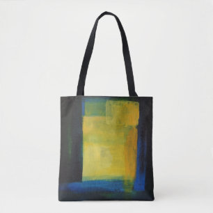 "Motion" Blue Yellow Tote Bag
