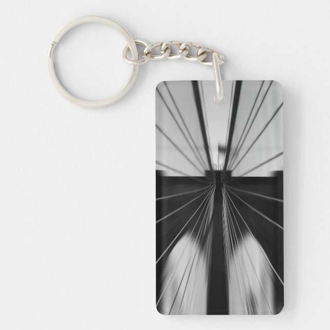Motion Blur Brooklyn Bridge Key Ring (Front)
