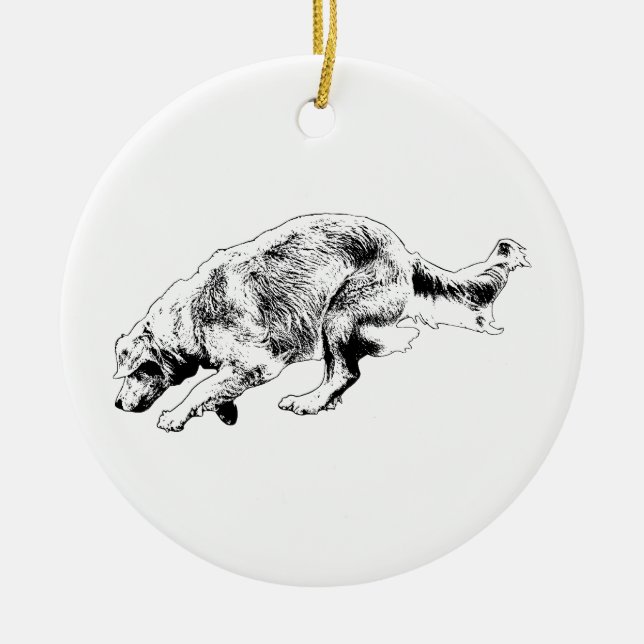 Motion Moment Golden Keepsake Ceramic Tree Decoration (Front)