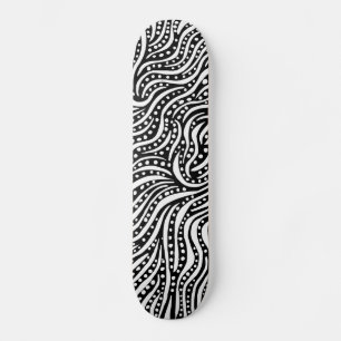 Motion on the Water - White on Black Skateboard