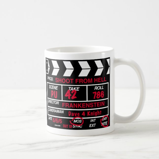 Motion Picture Camera Slate Coffee Mug (Right)