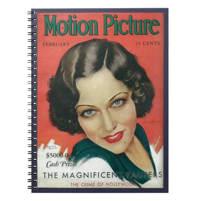 Motion Picture February 1931 Gloria Swanson cover Notebook (Front)