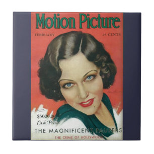 Motion Picture February 1931 Gloria Swanson cover Tile