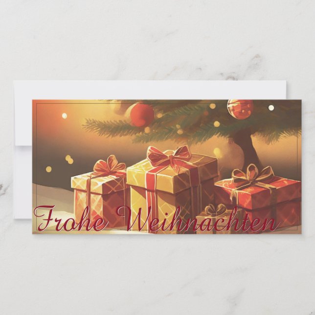 Motiv, mit Geschenken unterm Weihnachtsbaum 37016 (Front)