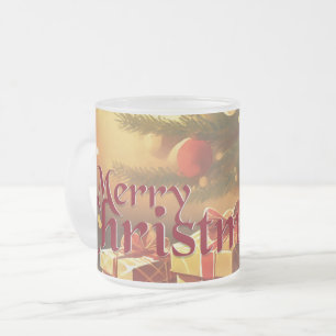 Motiv, mit Geschenken unterm Weihnachtsbaum 37016 Frosted Glass Coffee Mug