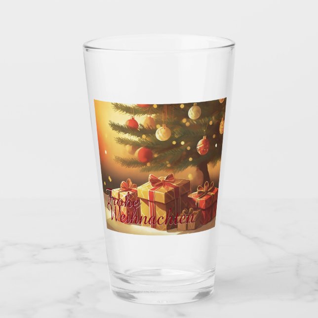 Motiv, mit Geschenken unterm Weihnachtsbaum 37016 Glass (Front)