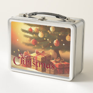 Motiv, mit Geschenken unterm Weihnachtsbaum 37016 Metal Lunch Box