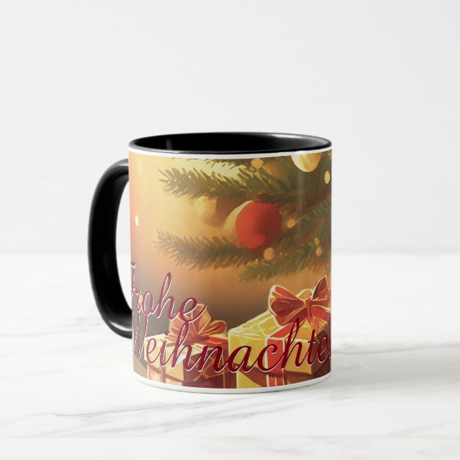 Motiv, mit Geschenken unterm Weihnachtsbaum 37016 Mug (Front Left)