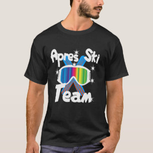 Motiv Ski-Fahren Snowboarden Saufen Alkohol Apres- T-Shirt