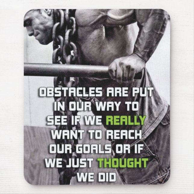 Motivaitonal Fitness Gym Mouse Mat (Front)