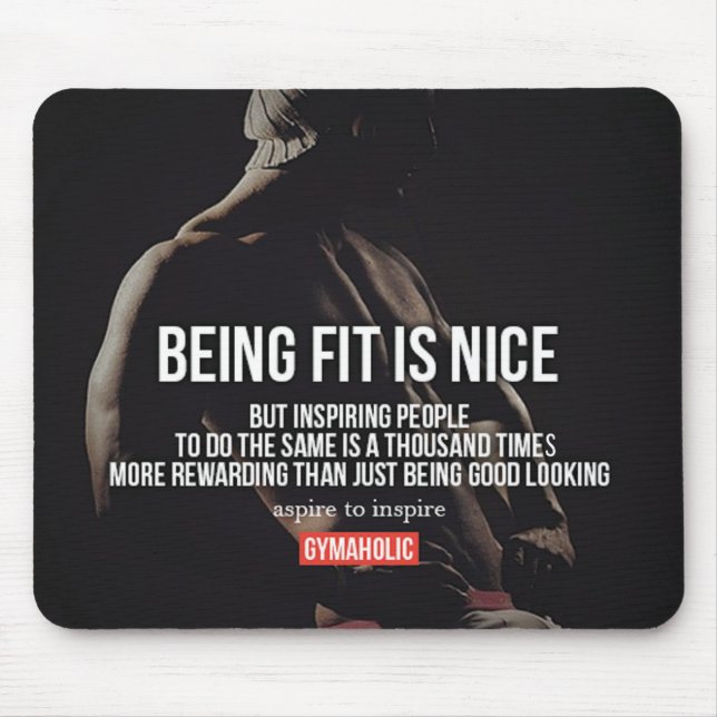 Motivaitonal Fitness Gym Mouse Mat (Front)
