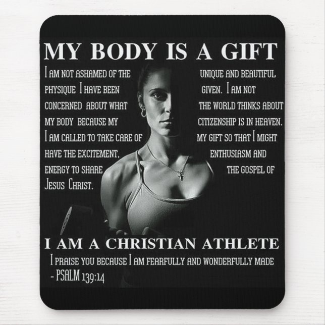 Motivaitonal Fitness Gym Mouse Mat (Front)