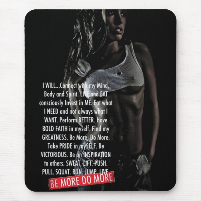 Motivaitonal Fitness Gym Mouse Mat (Front)
