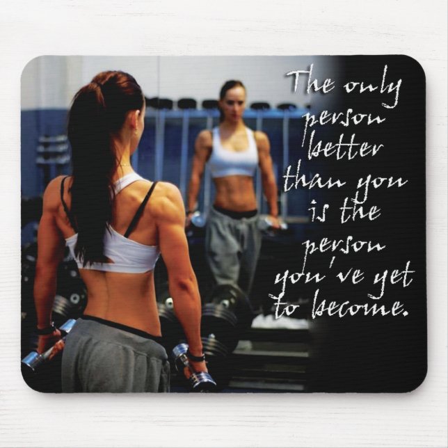 Motivaitonal Fitness Gym Mouse Mat (Front)