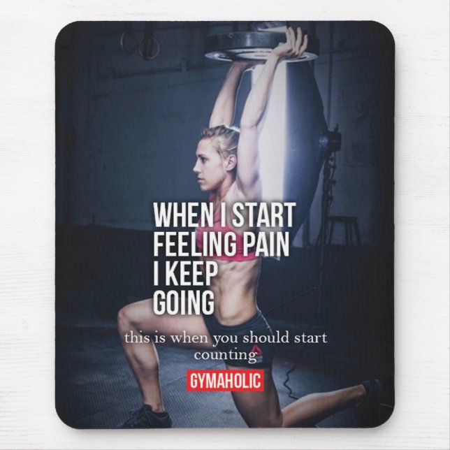 Motivaitonal Fitness Gym Mouse Mat (Front)