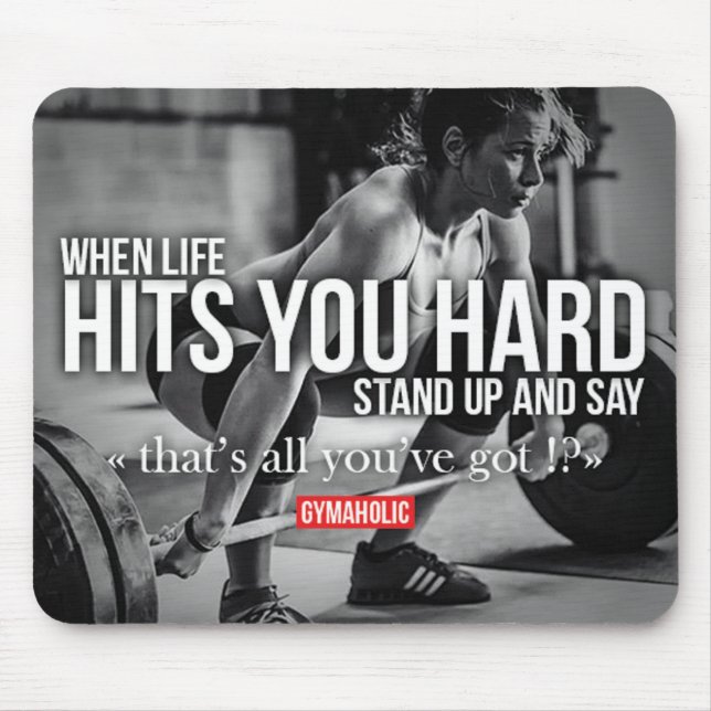 Motivaitonal Fitness Gym Mouse Mat (Front)