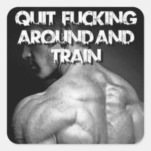 Motivaitonal Fitness Gym Square Sticker