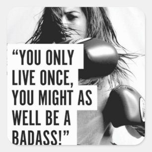 Motivaitonal Fitness Gym Square Sticker