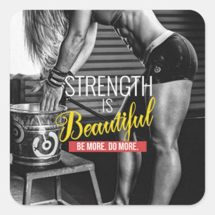 Motivaitonal Fitness Gym Square Sticker