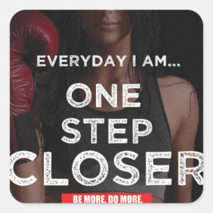 Motivaitonal Fitness Gym Square Sticker