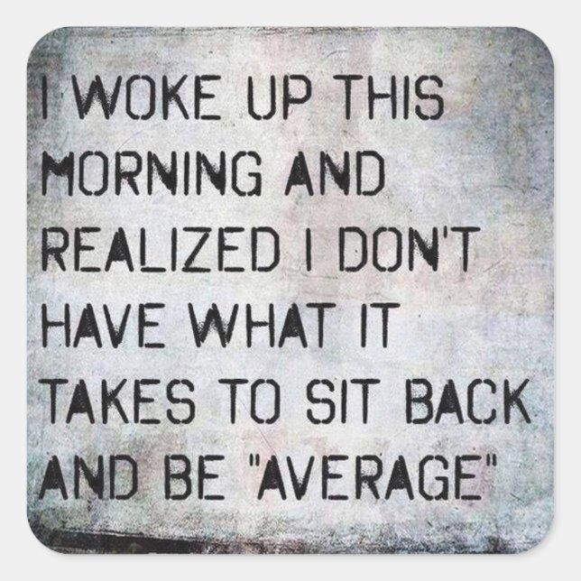 Motivaitonal Fitness Gym Square Sticker (Front)