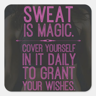 Motivaitonal Fitness Gym Square Sticker