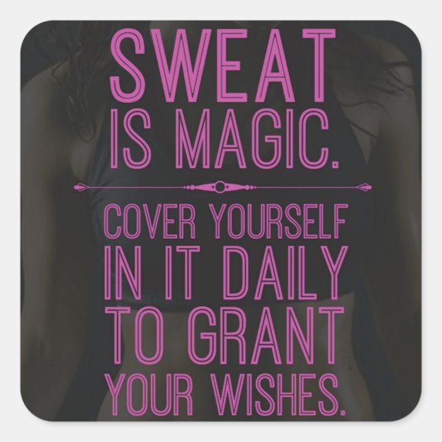 Motivaitonal Fitness Gym Square Sticker (Front)