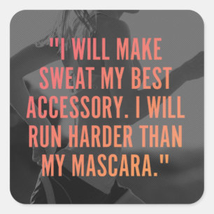 Motivaitonal Fitness Gym Square Sticker