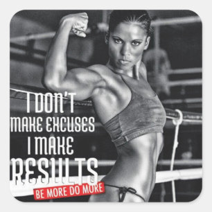 Motivaitonal Fitness Gym Square Sticker