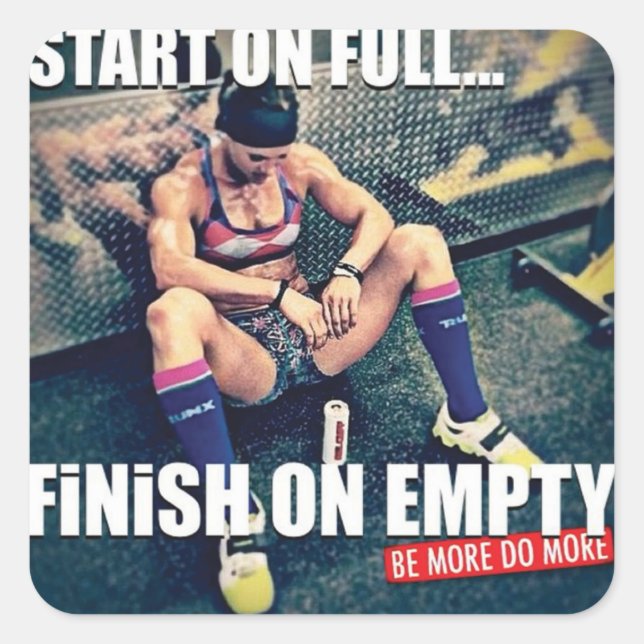 Motivaitonal Fitness Gym Square Sticker (Front)