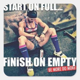 Motivaitonal Fitness Gym Square Sticker