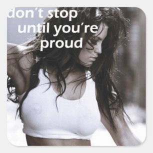 Motivaitonal Fitness Gym Square Sticker