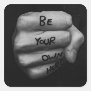 Motivaitonal Fitness Gym Square Sticker