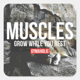 Motivaitonal Fitness Gym Square Sticker