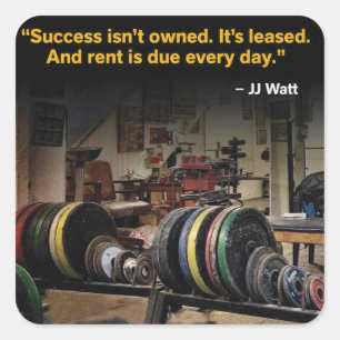 Motivaitonal Fitness Gym Square Sticker