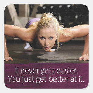Motivaitonal Fitness Gym Square Sticker