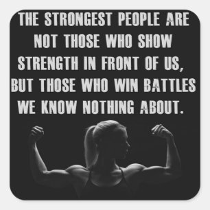 Motivaitonal Fitness Gym Square Sticker