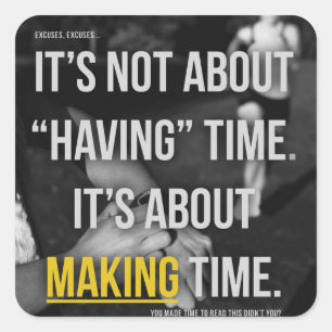 Motivaitonal Fitness Gym Square Sticker